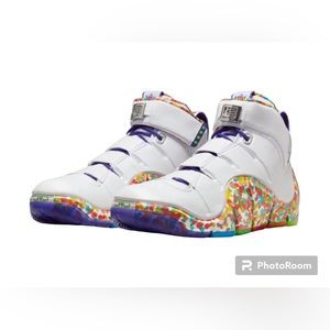 Nike Zoom LeBron 4 Retro Fruity Pebbles DQ9310-100 (2024) Size Men 9 Women 10.5